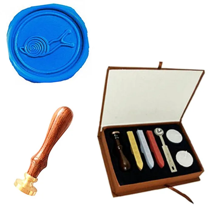 Винтаж Улитка изображение логотипа свадебные приглашения Воск уплотнительное