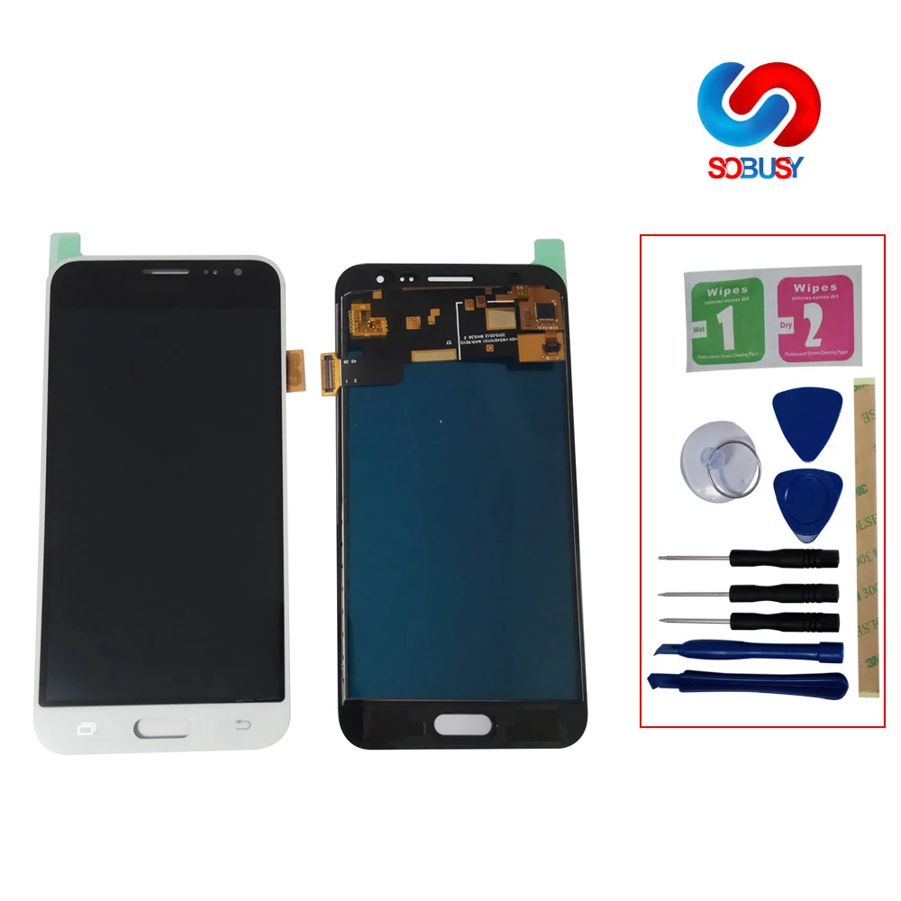 J320f ЖК-дисплей для SAMSUNG GALAXY J3 J320 J320F SM-J320F ЖК-дисплей кодирующий преобразователь сенсорного экрана в сборе ЖК-дисплей