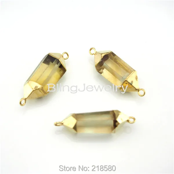 

SP-033 Healing Crystal Citrin e Point Pendant Gold Electroplated