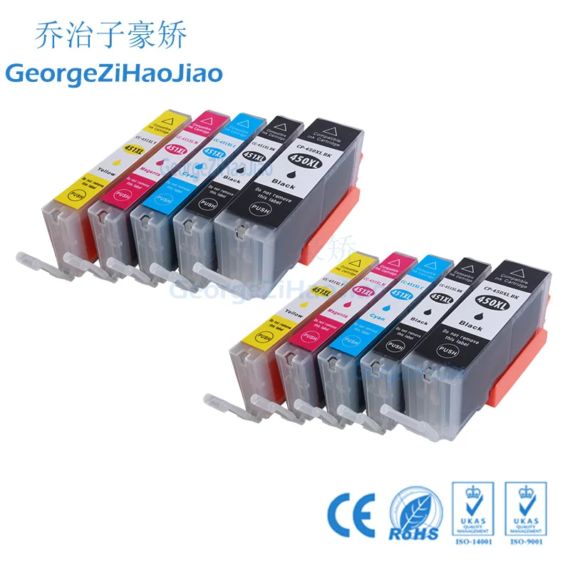 10 шт. чернильный картридж PGI450 CLI451 совместимый для Canon IP7240 MG5440 MG5640/MG6340 MG7140 ip7240 PGI450XL
