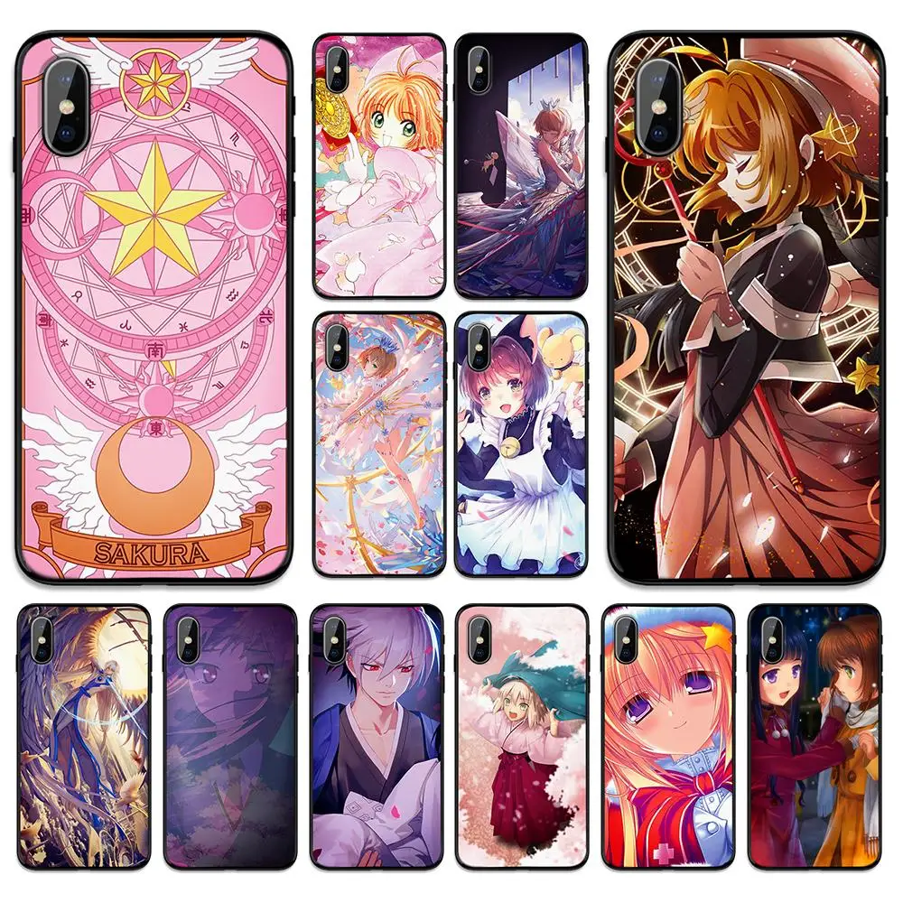 Japanese animation gorgeous changes sakura Soft TPU Case Cover for Apple iPhone 6 6S 7 8 Plus 5 5S SE X XS MAX XR Silicone Cases | Мобильные
