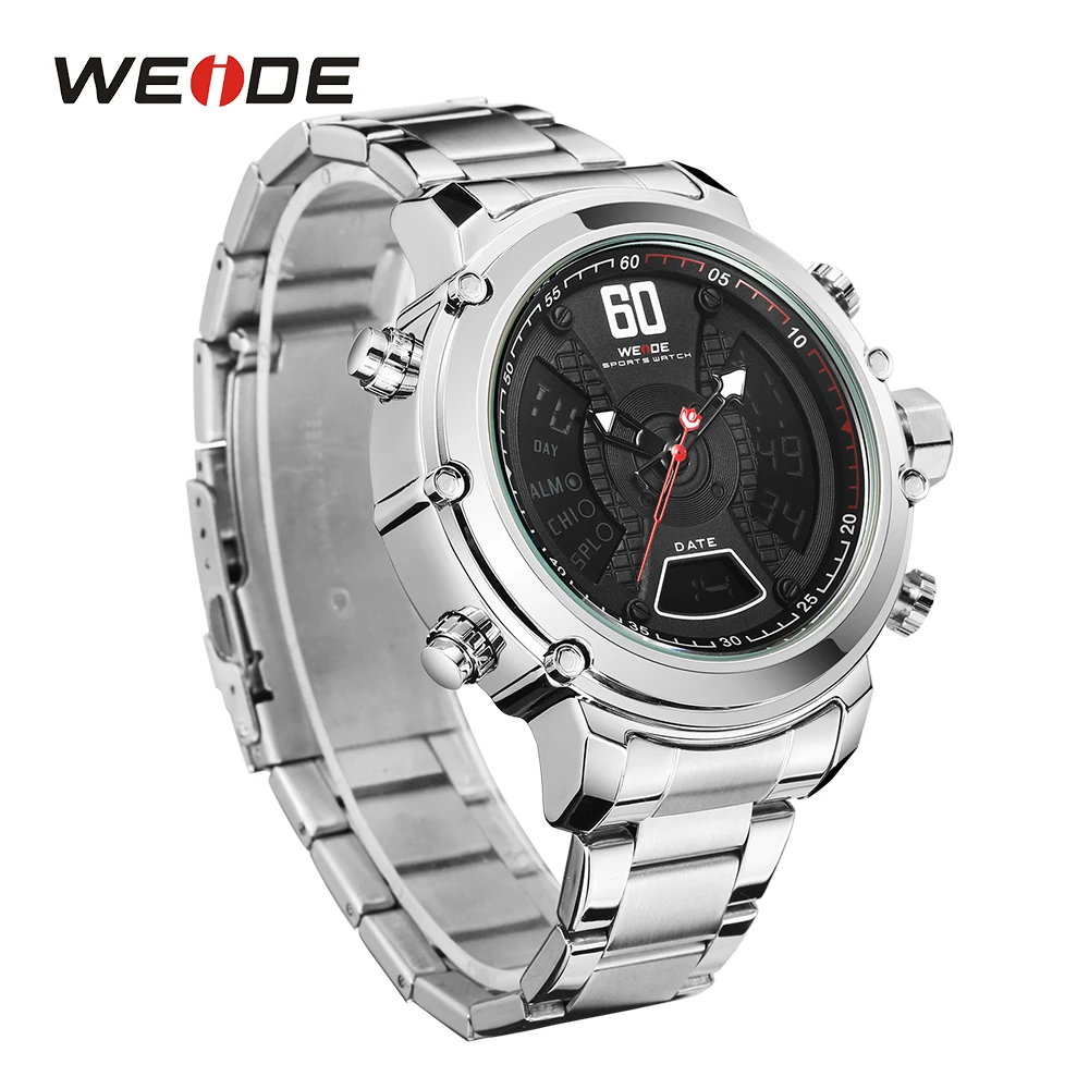 WEIDE модный спортивный браслет из нержавеющей стали Мужской Аналоговый