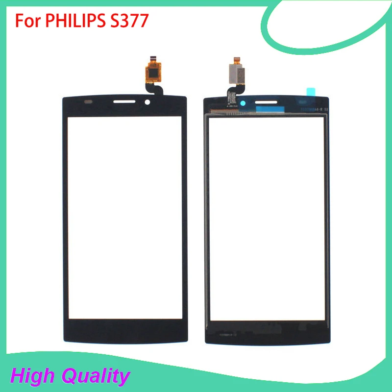Сенсорный экран для PHILIPS S377 377 сменная черная панель с цифровым преобразователем