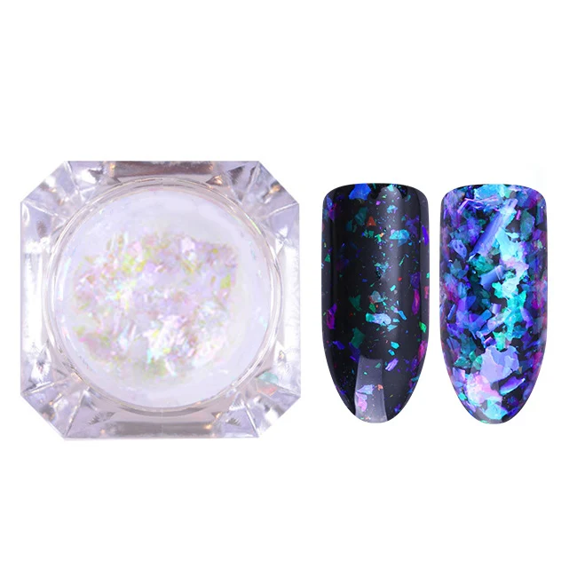 Color 24 BORN PRETTY AB цветные блестки для ногтей неровные звезды круглые переливающиеся блестки Порошковые украшения для ногтей хром - Цвет: Color 24