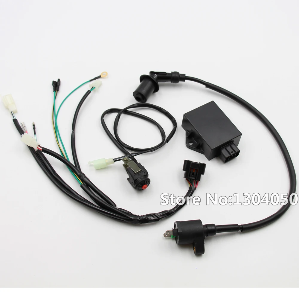 Полный Kick Start двигатель жгут проводов ткацкий станок CDI катушка Kill переключатель