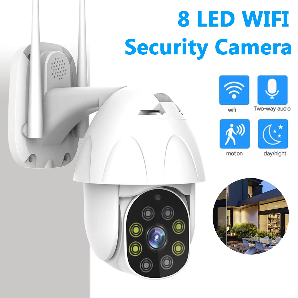 Камера Наружного видеонаблюдения HD 1080P водонепроницаемая WiFi PTZ панорамная