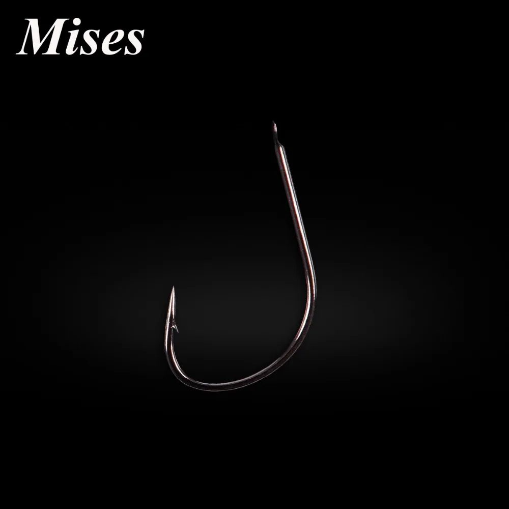 

Mises 10PCS Stream Black Barded Fishhook 1~14# High Carbon Steel Fishing Hook Professional Fishing Gear