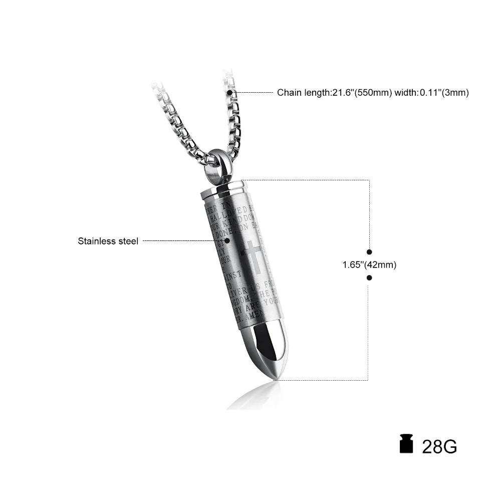 Модный панк стиль Испанский молитвенный крест Властелин пуля Кремация Мемориал