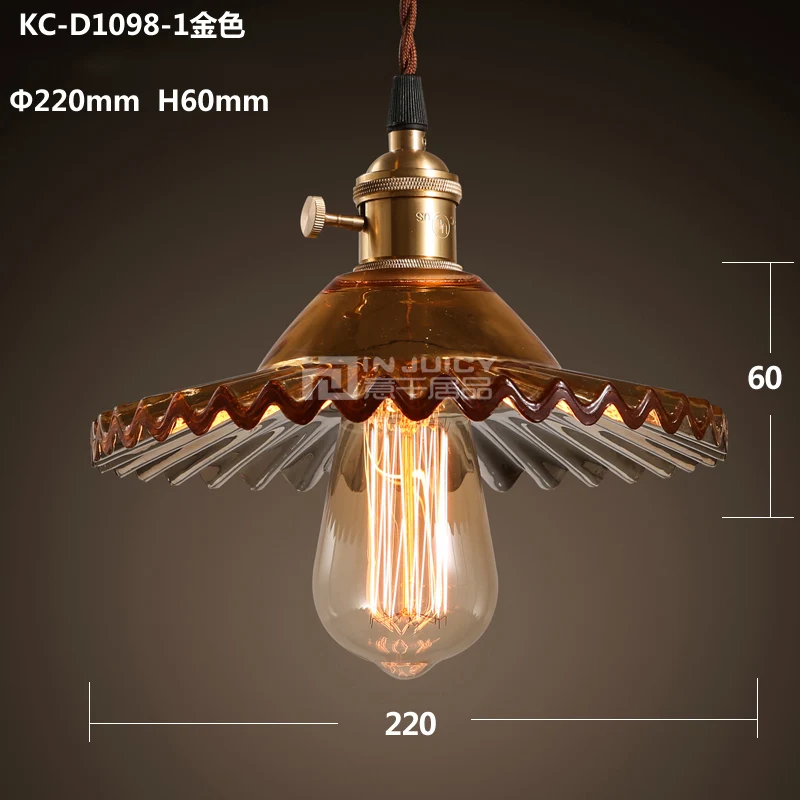 Промышленный винтажный потолочный светильник Эдисона железная стеклянная лампа