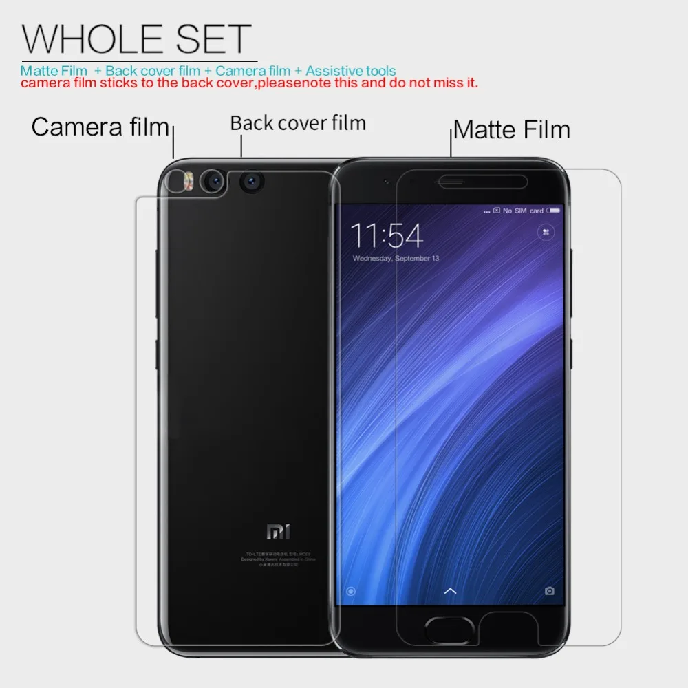 2 шт./партия матовая защитная пленка для Xiaomi Mi Note 3 NILLKIN матовая устойчивая к царапинам Защитная пленка для Xiaomi Mi Note 3