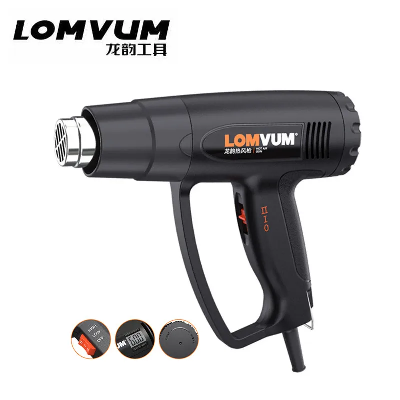 Цифровой электрический пистолет горячего воздуха переменного тока 2000 Вт