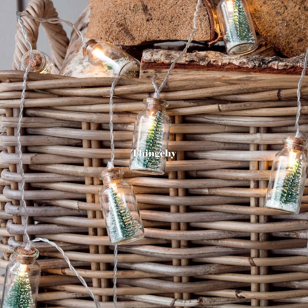 Стеклянная подвеска с рождественской елкой Jar светящаяся гирлянда в бутылке 20