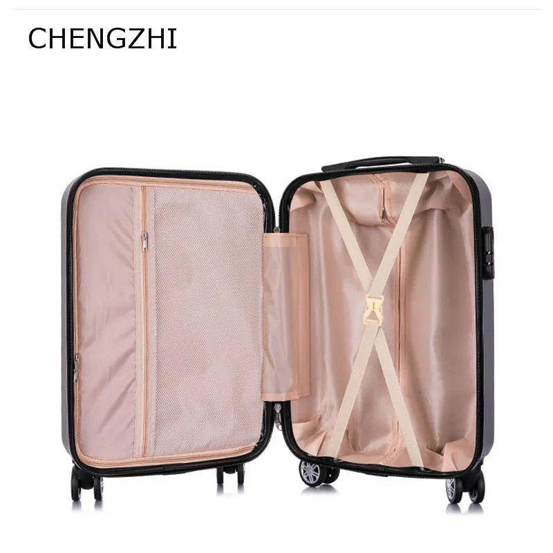 CHENGZHI ультралегкий чемодан на колесиках из АБС пластика длиной 20 дюймов и 24 дюйма