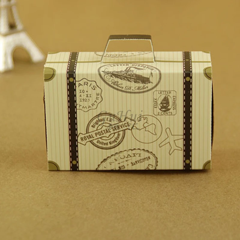 50 шт. креативная маленькая багажная открытка стильная Свадебная коробка конфет