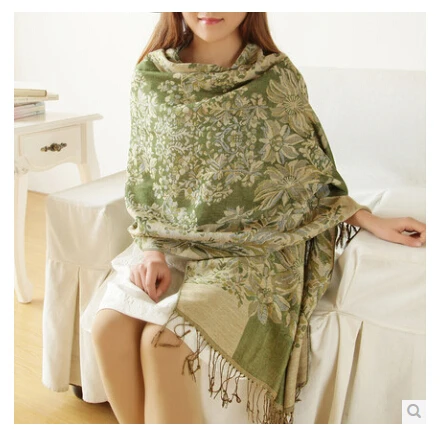 Women scarf spring autumn and winter super long 190cm*70cm flower printed warm pashmina q6 | Аксессуары для одежды