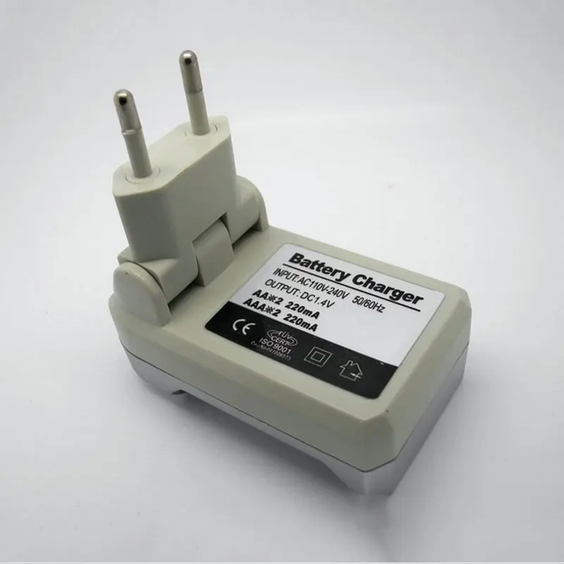 Многофункциональный AA AAA Батарея Зарядное устройство 4 Порты никель металл