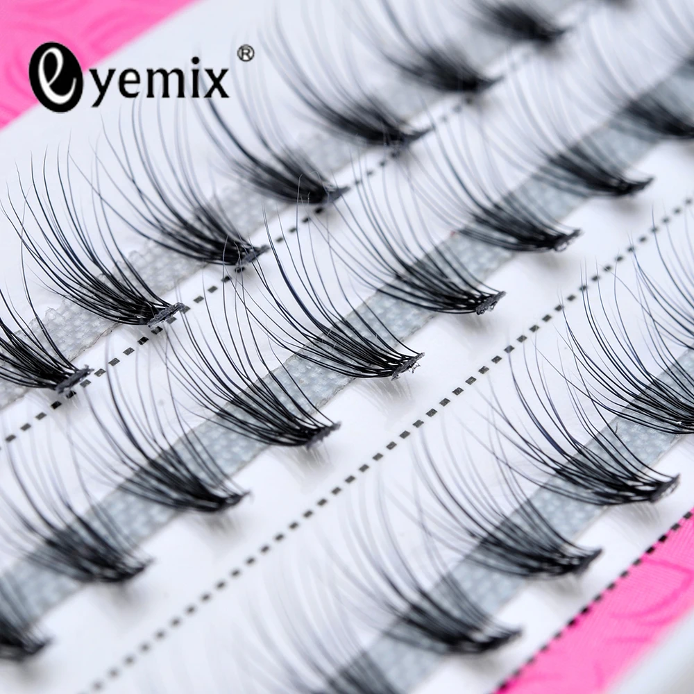 Eyemix синтетические ресницы длинные черные и толстые наращивание ресниц 0 07