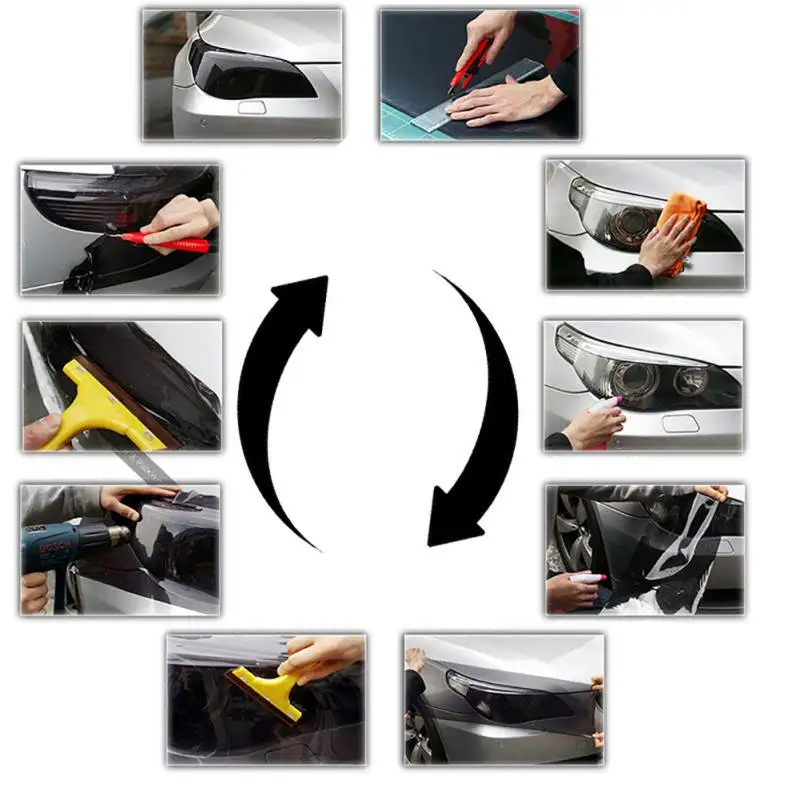 Светильник пленка для головы автомобиля прозрачная хамелеон меняющая оттенок