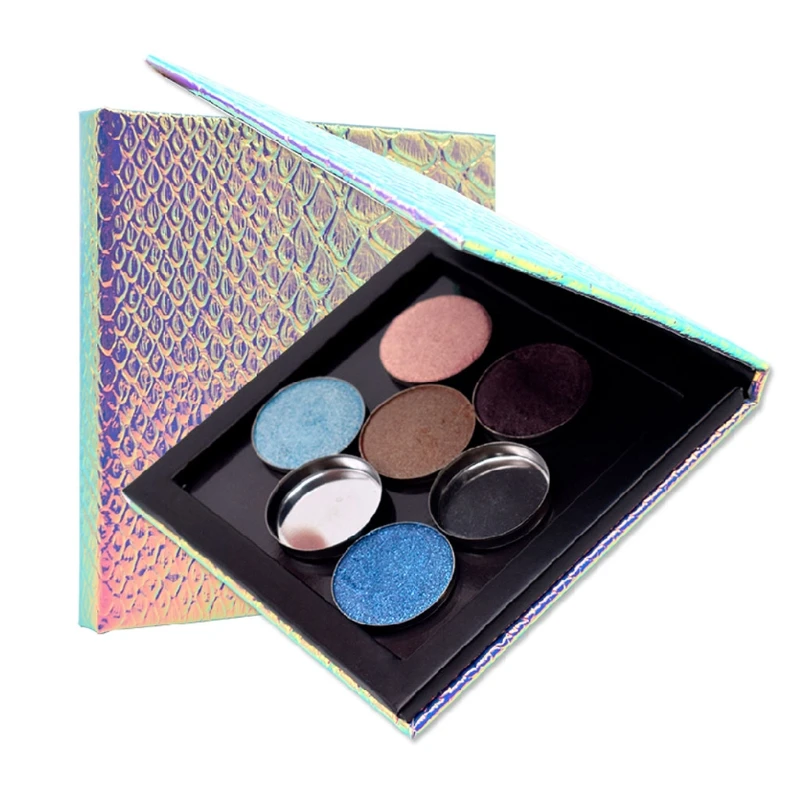 Fish Scale Empty Magnetic Makeup Palette DIY Eyeshadow Concealer Case Holder