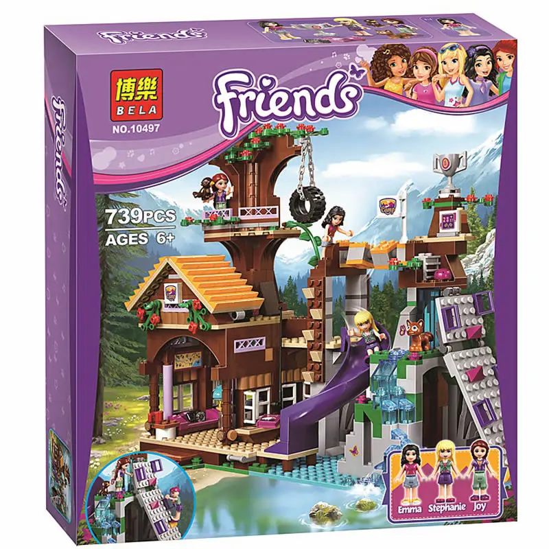 Бела 10497 Приключения лагерь дом на дереве модель здания наборы город 3D блоки