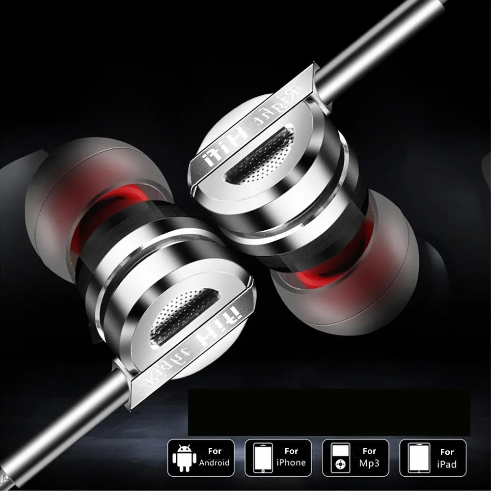 Hi-Fi спорт наушники стерео бас-вкладыши Наушники для мобильного телефона 3.5 мм с