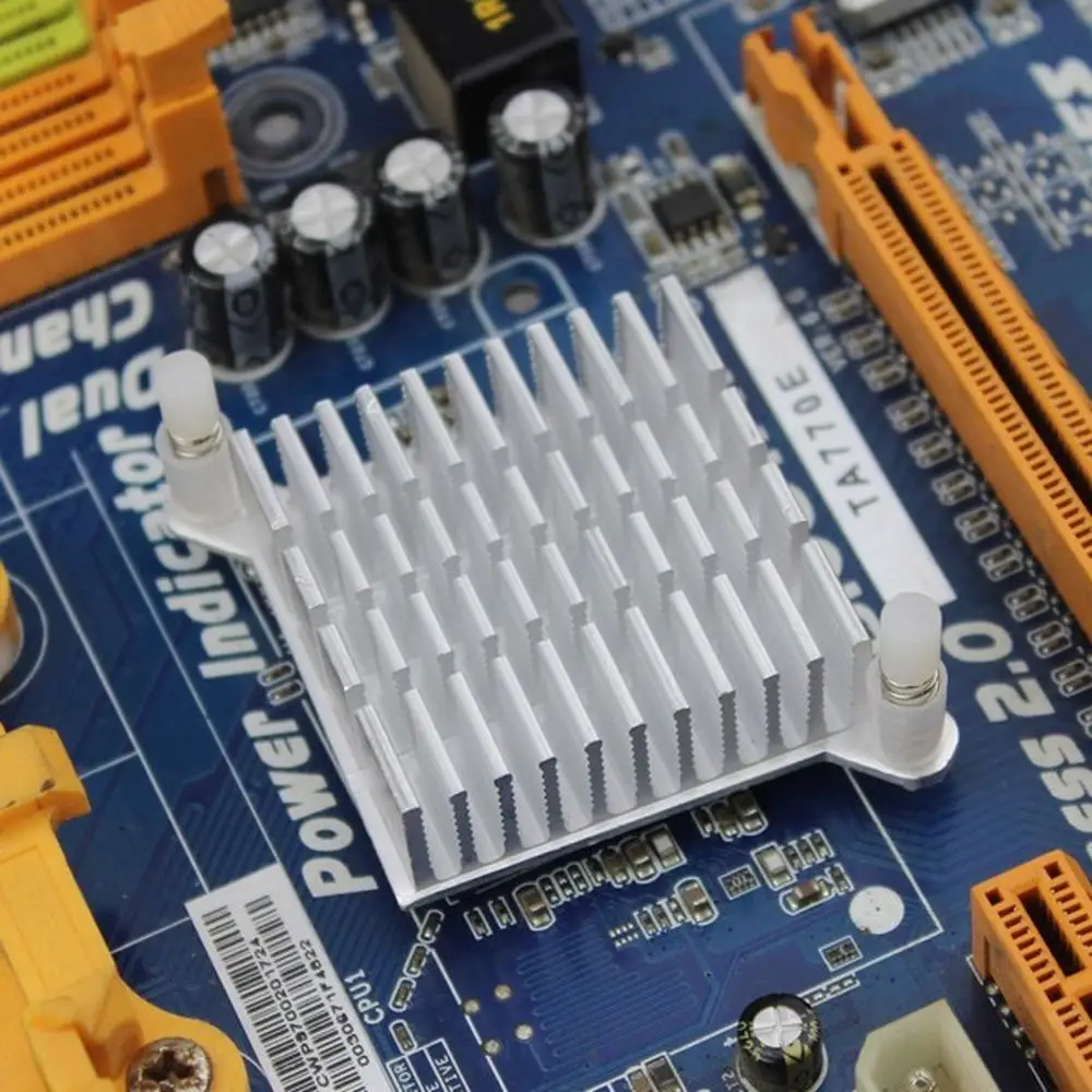 Gdstime 5 шт. 40x40x13 мм светодиодный IC серебристый радиатор для чипа ЦП компьютера северного моста охлаждающий алюминиевый радиатор 40 мм