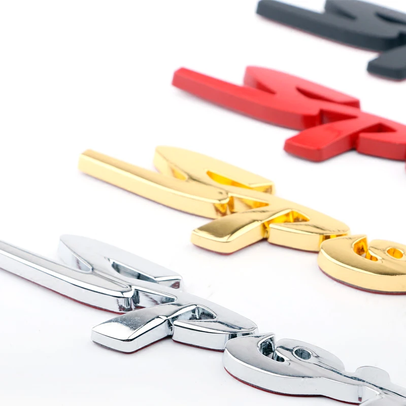 Металлический 3D хром серебро/черный/красный багажник автомобиля гонки слово