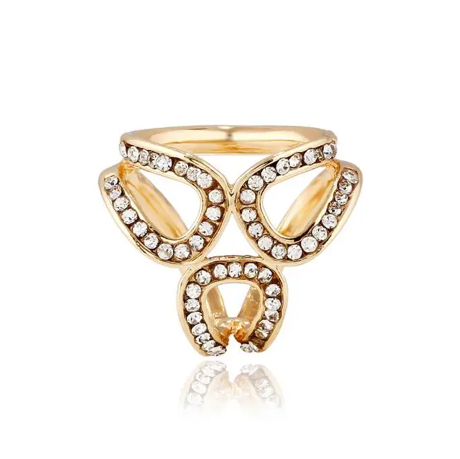 New Fashion Silver/Gold AlloyRhinestone Three Round Rings Women Silk Scarf Buckle High Quality 5X009 |