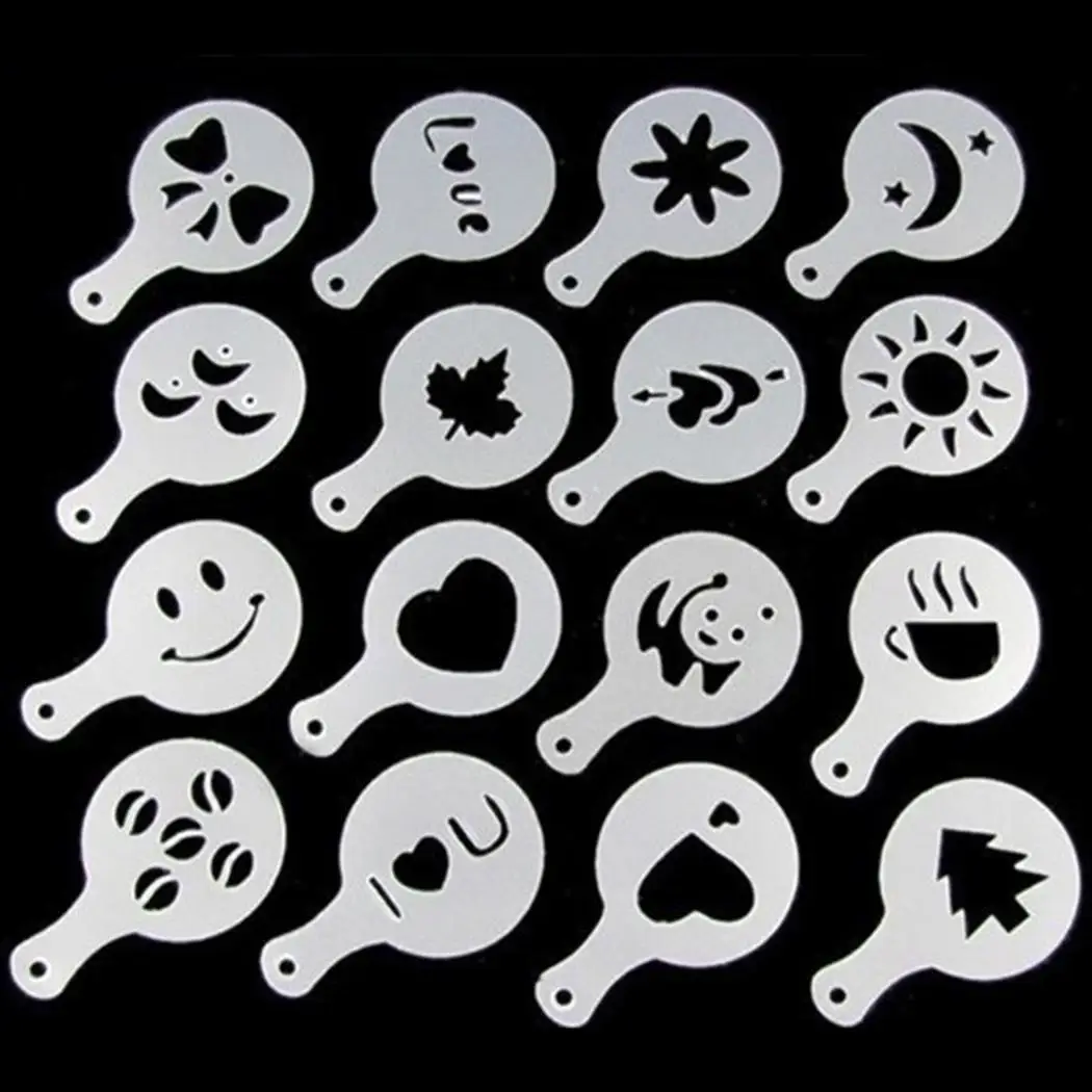 Новые трафареты для украшения кофе печатная форма художественные шаблон