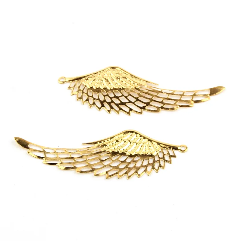 Gold 30Pcs wing Metal Connectors 24x70mm Filigree for Jewelry Making DIY Accessories Charm | Украшения и аксессуары