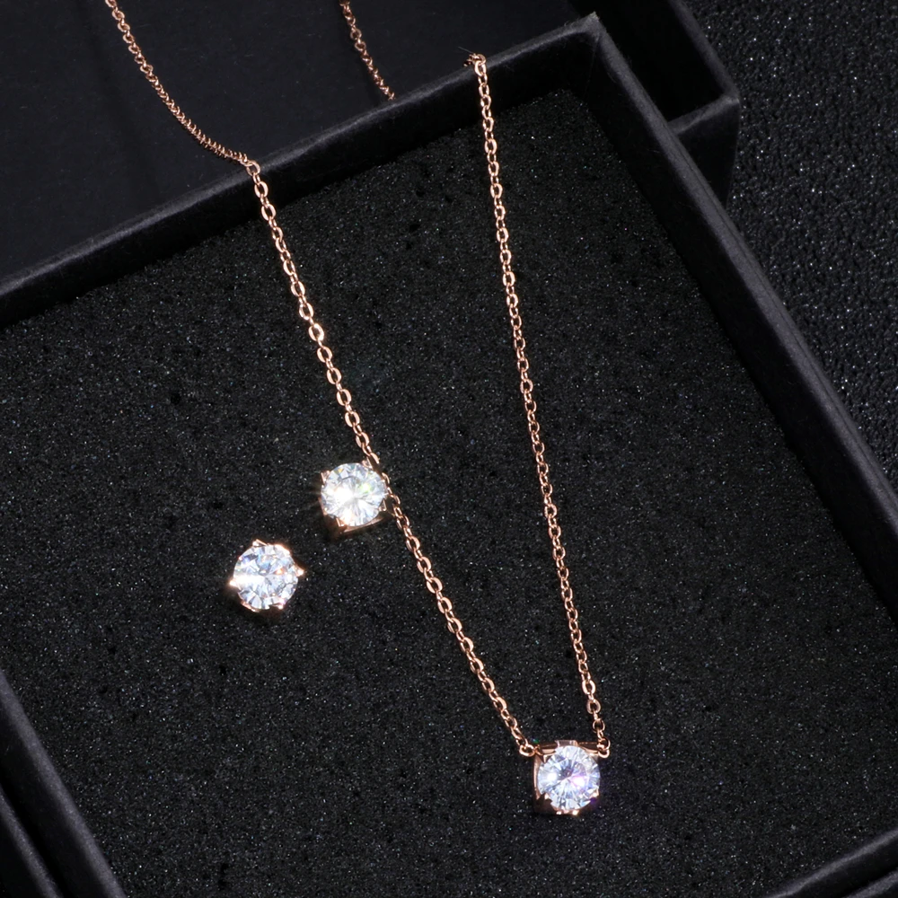 Женский ювелирный комплект из колье и серёг нержавеющей стали|Ювелирные наборы| |