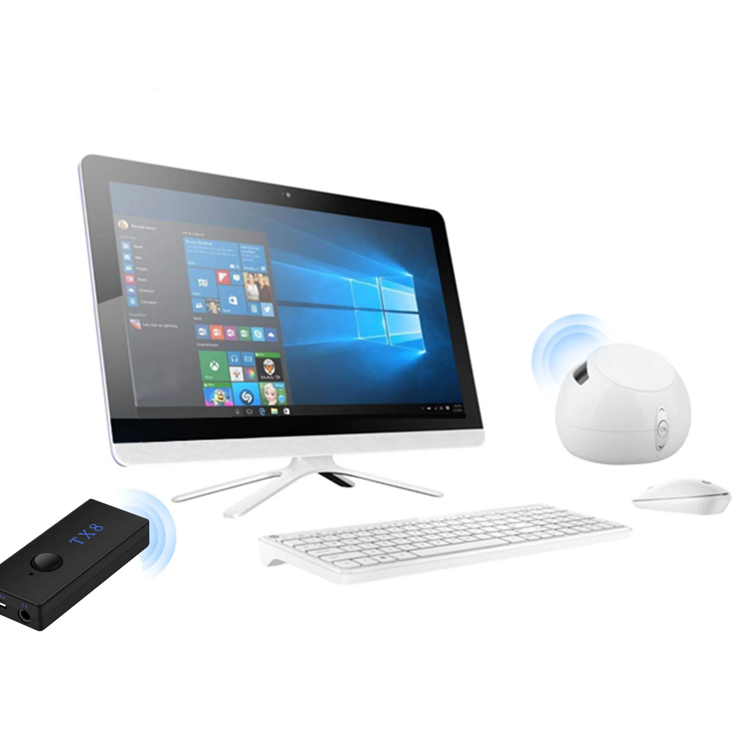Besegad Portable Stereo Audio Adapter Wireless Bluetooth Transmitter for TV PC iPod MP3 MP4 Phone |