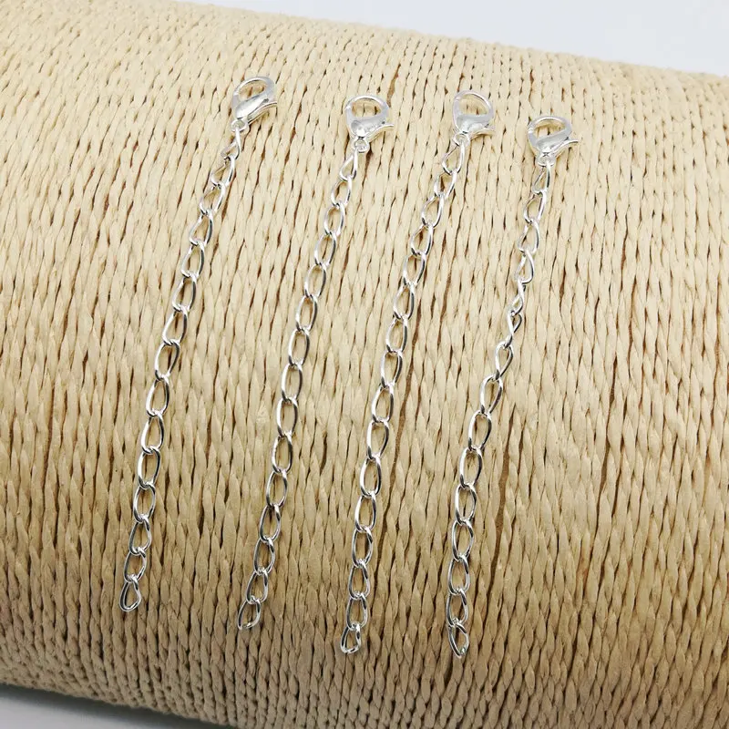 100 шт посеребренное ожерелье удлинитель цепи + модная застежка карабин|chain