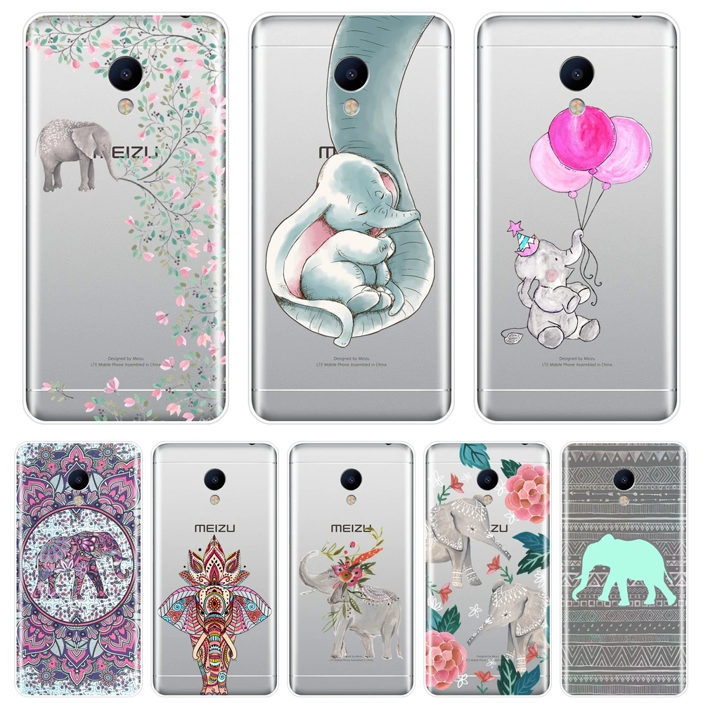 Чехол для телефона из силикона Meizu M2 M3 M3S M5 M5C M5S M6 M6S M6T с рисунками животных С