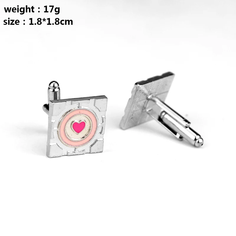Запонки MQCHUN мужские с розовым сердцем и эмалью ювелирные украшения для свадьбы