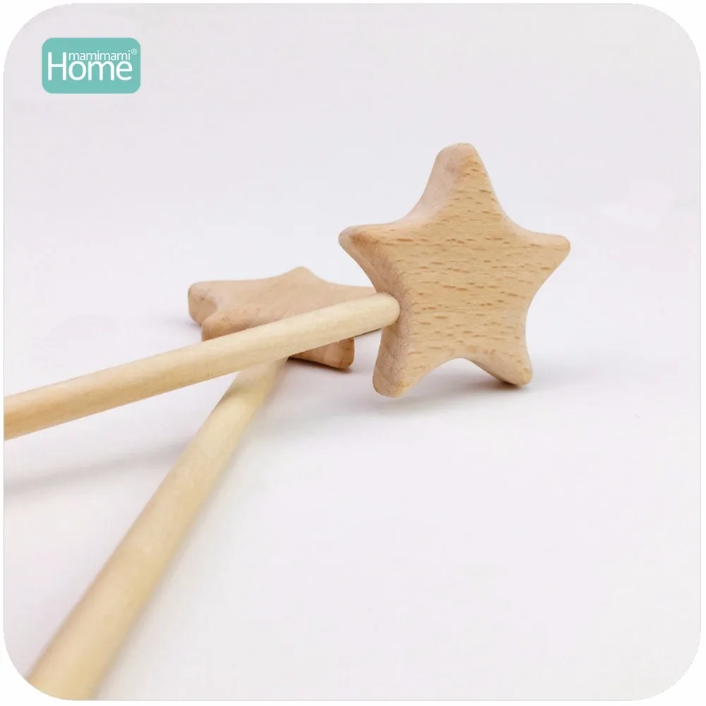 MamimamiHome/Детские игрушки из бука, деревянные звезды, 10 шт., Прорезыватель для зубов Монтессори, игрушки, Вальдорфская игрушка, детские деревянные Прорезыватели для зубов