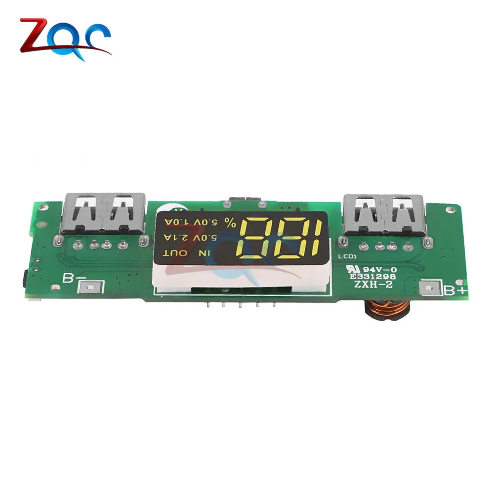 Внешний аккумулятор со светодиодной подсветкой 2 USB порта|Детали и аксессуары для