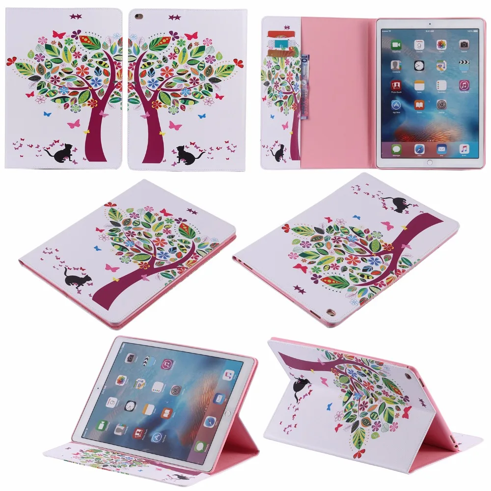 Для iPad Air 2 9.7 &quotкрасочные картины случае кожа PU Смарт Флип Folio Stand крышки с Авто