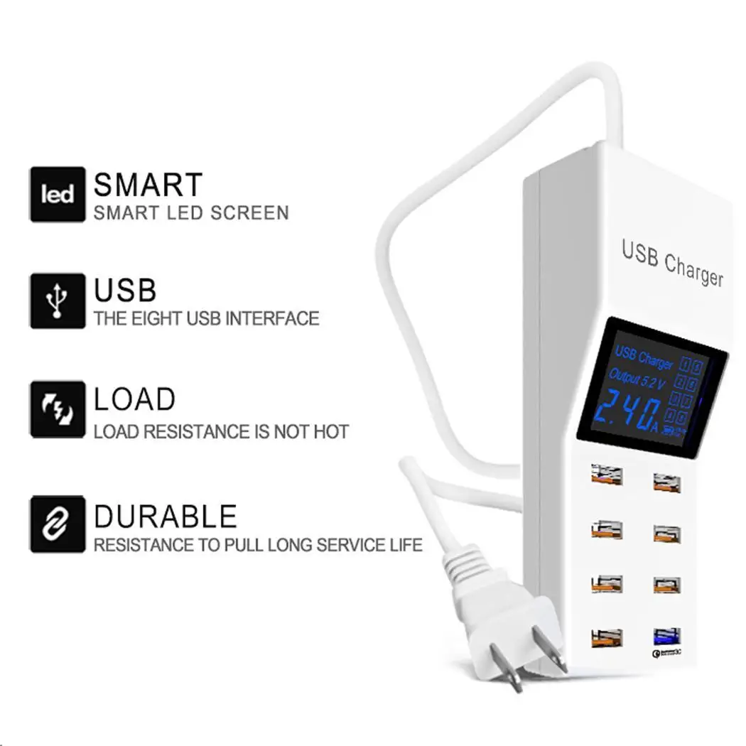 Быстрая зарядка несколько USB QC3.0 быстрое зарядное устройство светодиодный