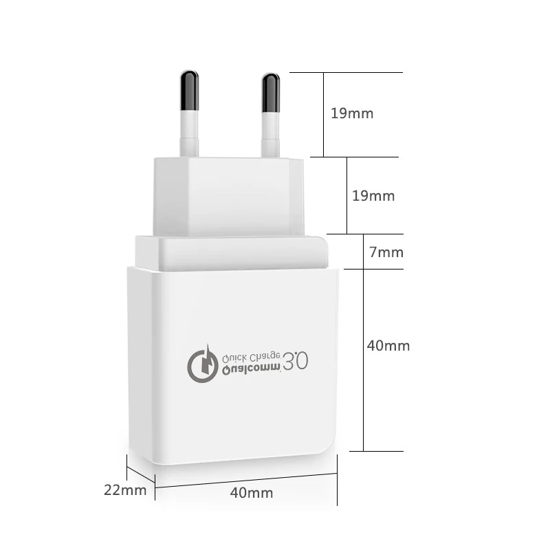 CHUNFA EU Plug USB Charger for Xiaomi Mi6 Mi5 MIX 2S Quick Charge 3.0 18W Fast Samsung S8 Plus S7 S6 Note 8 Adapter | Мобильные