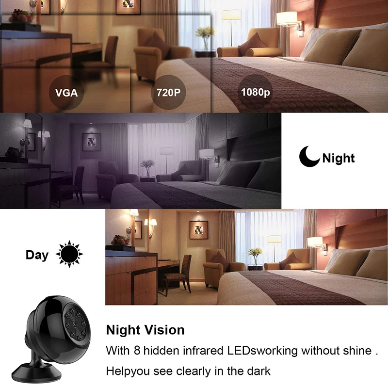 SQ17 cctv Wifi мини камера беспроводная 1080 P ночное видение микро видеокамера