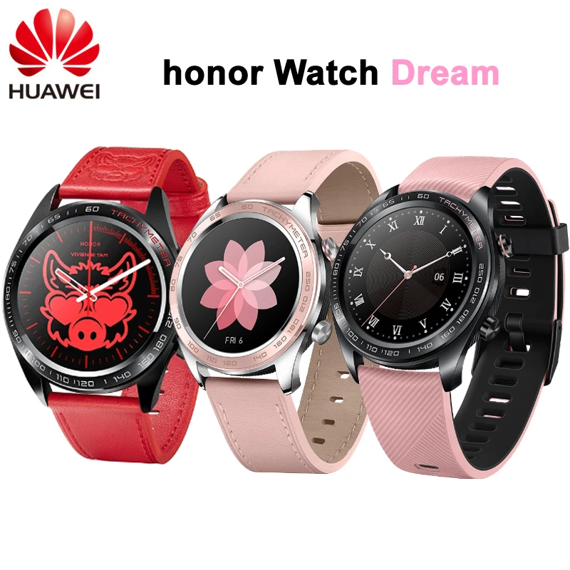 Новинка! Huawei Honor Watch Dream, умные часы, спортивные, для сна, бега, велоспорта, плавания, горы, gps, 1,2 дюймов, AMOLED, цветной экран, 390*390, часы