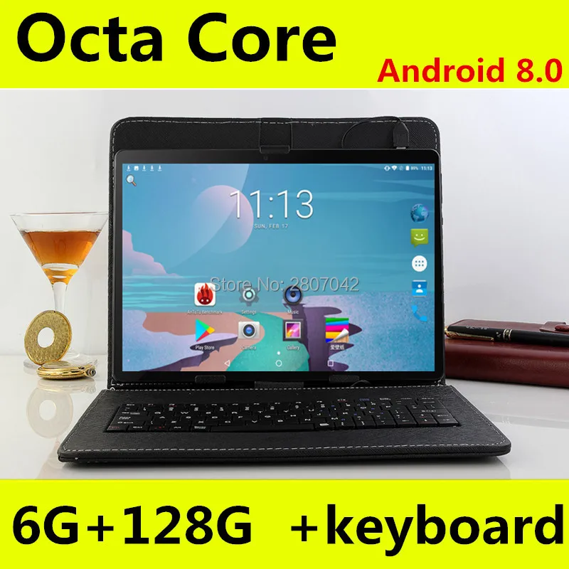 Новый Android 8 0 OS 10-дюймовый планшетный ПК Восьмиядерный 6 ГБ ОЗУ 128 Гб ПЗУ ядер 1280*800