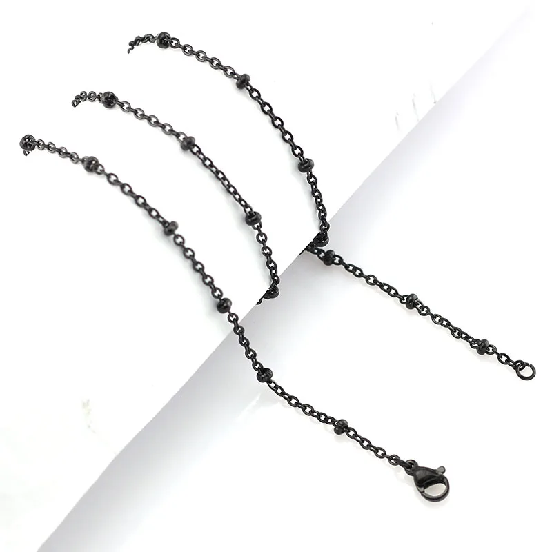 Цепочка с подвеской из нержавеющей стали 3 0 золотистая/Розовая/Золотистая/черная