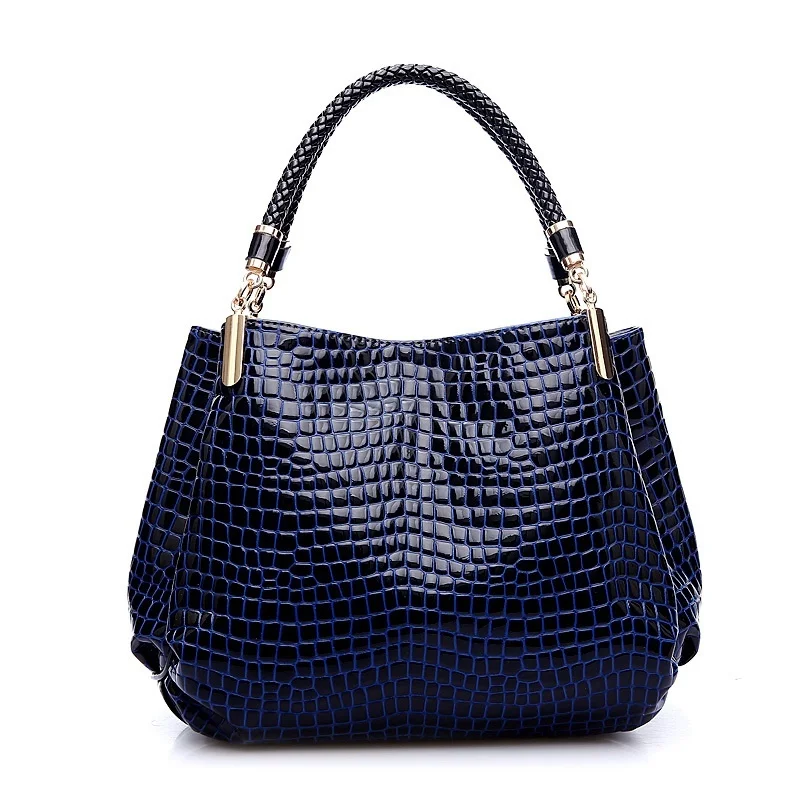 Крокодиловые черные кожаные сумки женские feminina dollar магазин онлайн сумочки|bag women