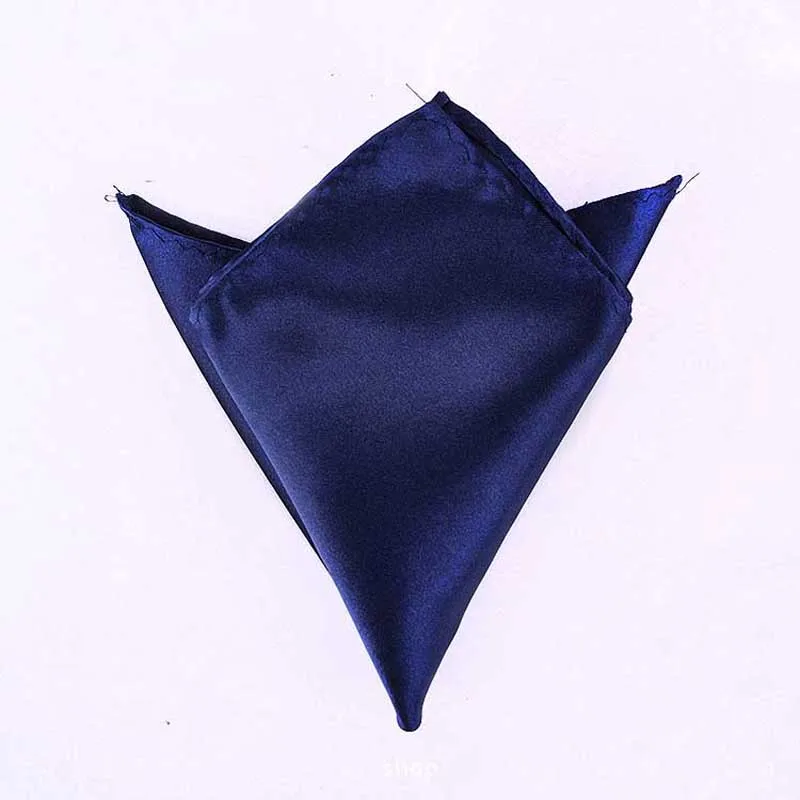 Navy Blue Роскошный мужской платок носовой платок из полиэстера бизнес Карманный квадратный полотенце для сундуков банкет годовщина коммерческий 22*22 см - Цвет: Navy Blue