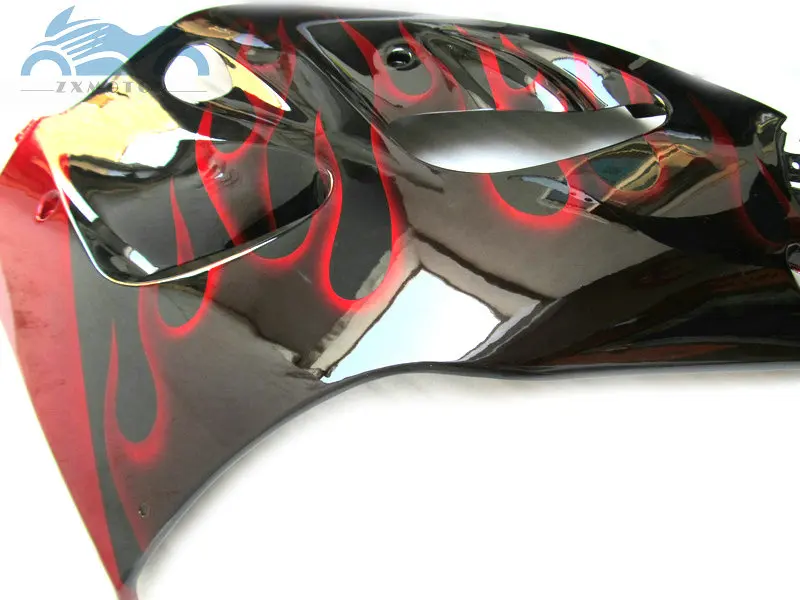 Пользовательские Обтекатели для SUZUKI GSXR 600 GSXR750 1996 1997 2000 SRAD мотоцикл Спорт обтекатель комплект GSXR600 96-00 Красный Пламя кузов