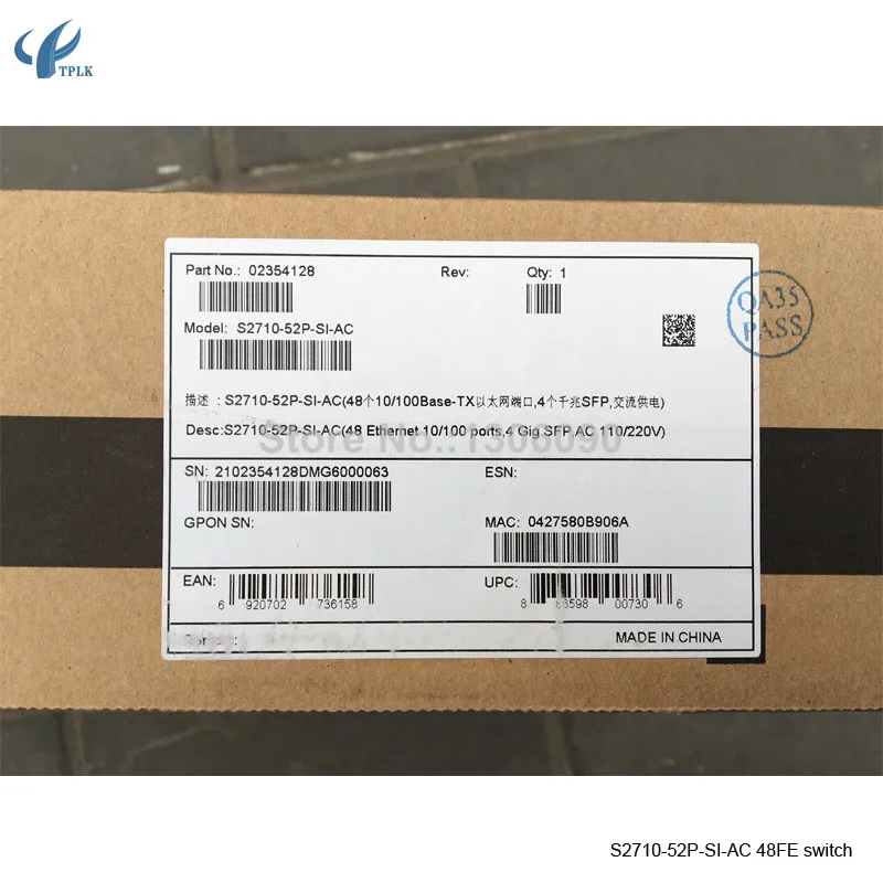 Оригинальный Хуа Вэй Quidway s2710 серии Сетевые коммутаторы 48 портов ethernet 10/100 4 ГБ SFP 52p