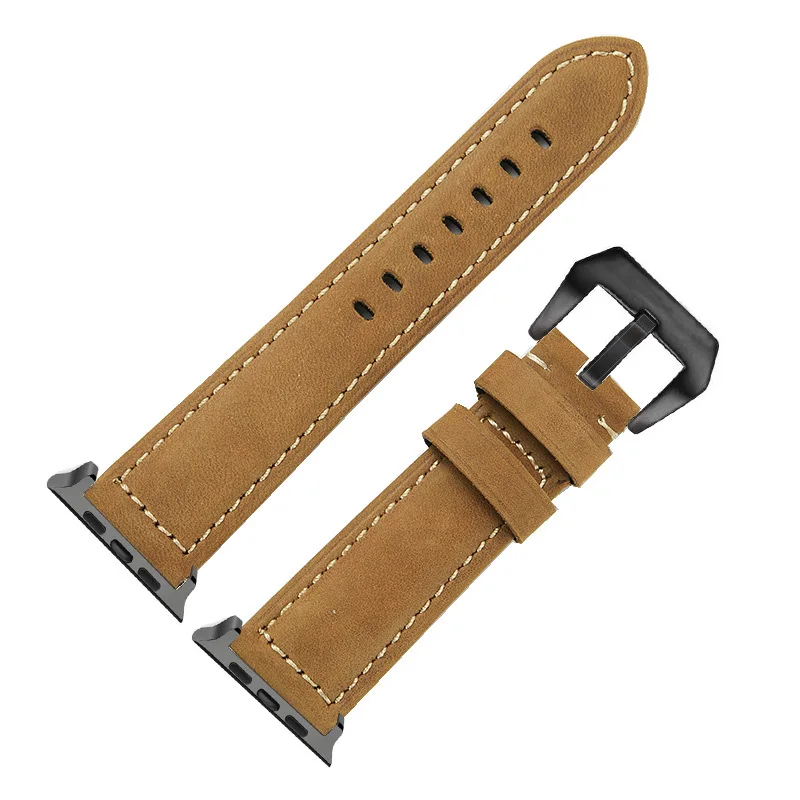 Аксессуары для часов Apple Watch Band 44 мм 42 коричневый матовый кожаный ремешок аpple 40 38