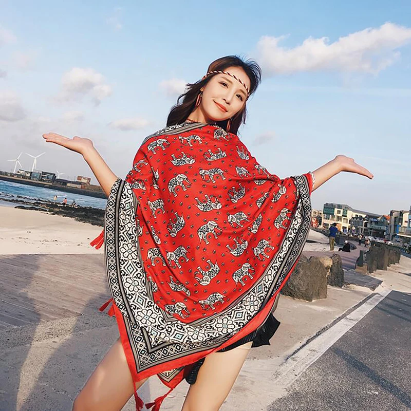 Женские шарфы пляжный шарф для отдыха на море шали женщин весенне осенние защиты